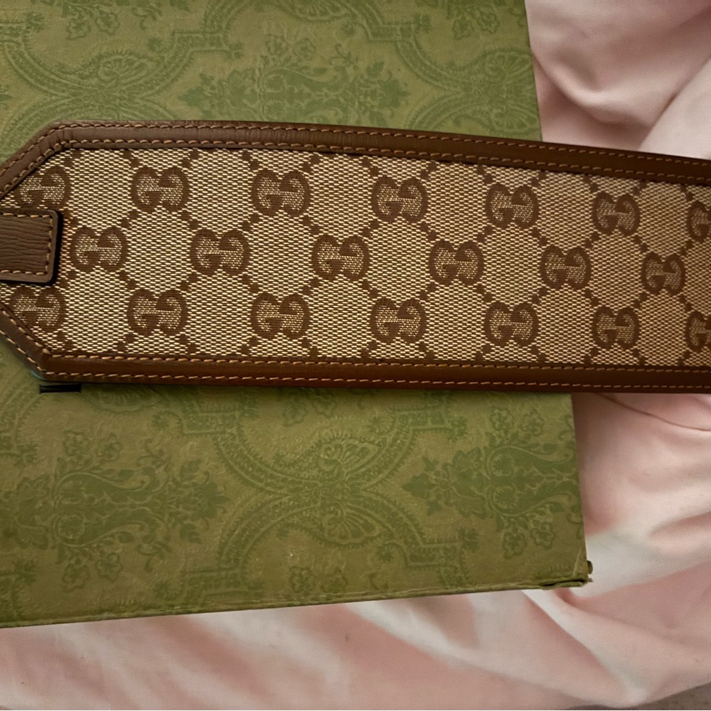 Gucci Brown Monogram Belt